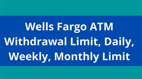 Daily limit wells fargo - Wells Fargo ATM Withdrawal Limit 2021 For example , Bank of America has an ATM bank withdrawal limit of $1,000 or 60 bills and a daily debit purchase limit of $10,000. Capital One has a $1,000 ATM limit on 360 Checking Card withdrawals, and you can make up to $5,000 in purchases and withdrawals per day.